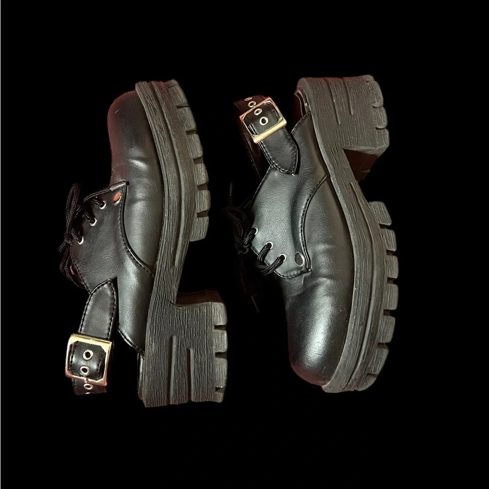 VINTAGE Coco Blue 90s Platform Shoes - Picture 3 of 6